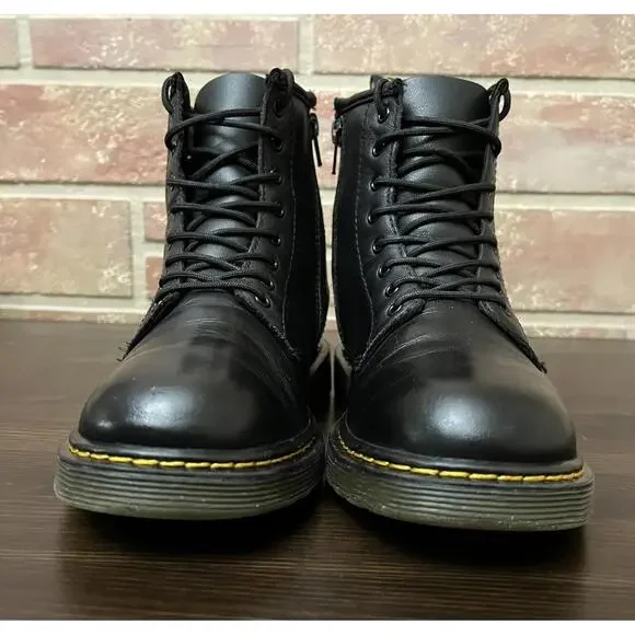 Dr. Martens 1460 W Black Round Toe Lace Up Ankle Boots W 5 M 4 - Picture 4 of 9